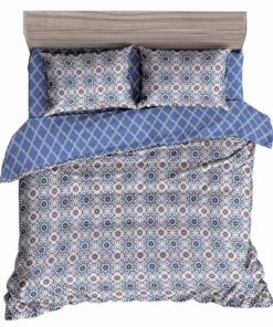 JML Duvet Cover, 3 Piece Duvet Cover Set, Soft Breathable Brushed Microfiber, dark blue