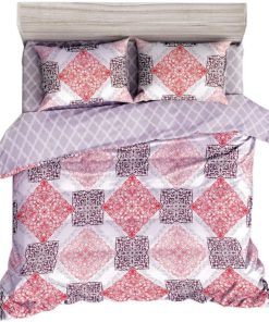 JML Duvet Cover, 3 Piece Duvet Cover Set, Soft Breathable Brushed Microfiber, rose red