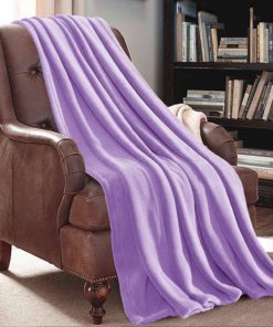 JML Flannel Blanket Sofa Couch Throw Blanket Super Soft,Pet,Travel,Home,Bed,Chair Decor- Violet