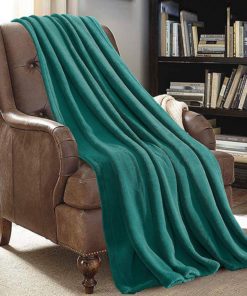 JML Flannel Blanket Sofa Couch Throw Blanket Super Soft,Pet,Travel,Home,Bed,Chair Decor- Teal