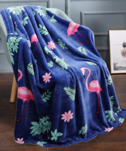 JML Flannel Blanket Sofa Couch Throw Blanket Super Soft,Pet,Travel,Home,Bed,Chair Decor- Flamingo