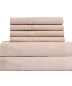 JML Sheet Set, Full Sheet Set - 6 Piece Bed Sheet Set - Soft Brushed Microfiber 2800 Thread Count, 14" Deep Pocket, Wrinkle, Stain and Fade Resistant, Bedding Set, Beige